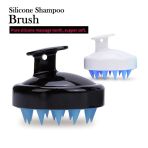 Kopfmassagebürste mit sanften Borsten aus Silikon - Schwarz oder Weiss