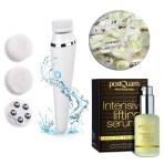 Gesichtsreinigungs- und Pflegeset mit Reinigungsbürste - inkl. Lifting Serum und Gesichtsmasken