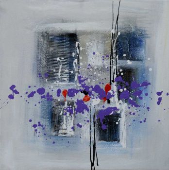 What’s that ? - Abstrakt Handgemaltes Ölgemälde ohne Rahmen