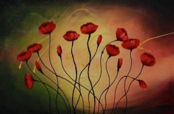 Tulips in Dawn - Natur-Schönheiten Handgemaltes Ölgemälde