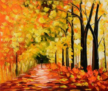 Spring is coming - Landschaften Handgemaltes Ölgemälde