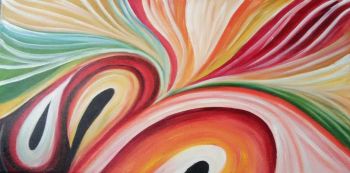 Swirls - Abstrakt Handgemaltes Ölgemälde