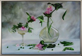 Time to Go - Natur-Schönheiten Handgemaltes Ölgemälde mit silbernem Rahmen