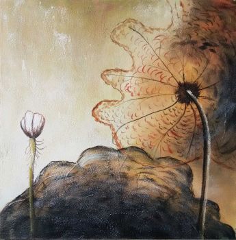 Grey Dawn - Natur-Schönheiten Handgemaltes Ölgemälde