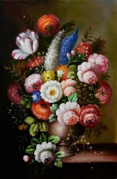 Vase Bouquet 2 - Natur-Schönheiten Handgemaltes Ölgemälde