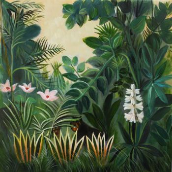 Flora and Fauna - Landschaften Handgemaltes Ölgemälde ohne Rahmen