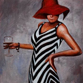 Let’s Party - Portraits Handgemaltes Ölgemälde ohne Rahmen