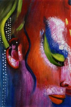 Surreal - Portraits Handgemaltes Ölgemälde ohne Rahmen