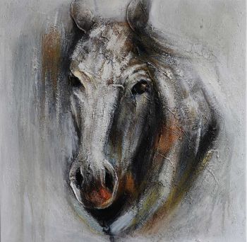 Horse - Tiere Handgemaltes Ölgemälde ohne Rahmen