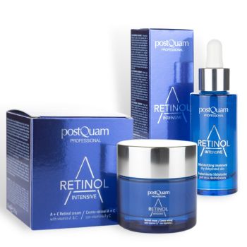 A + C RETINOL Anti Falten Creme und Gesichtsserum von PostQuam im Set