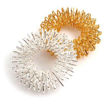 Akupressur Finger-Massage-Ring (in Farben Gold od. Silber)