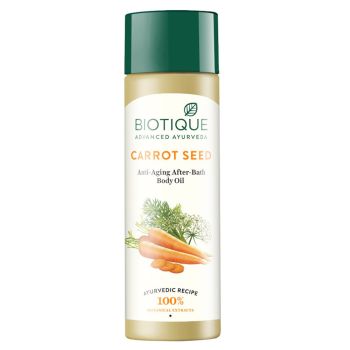 Biotique Bio straffendes Körperöl mit Karotte - für eine glatt und samtweiche Haut 120 ml