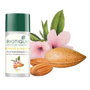Biotique Bio Haar Serum mit Mandel und Cashew - regeneriert beschädigte Haare 40 ml