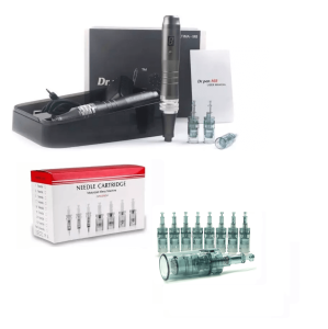 Set: Mikro-Nadel Dermapen von Dr. Pen (mit Display) - mit 25er-Box Einwegnadeln (inkl. 2x Einwegnadeln)