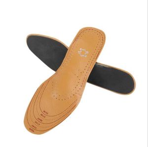 Dünne Orthese Einlegesohlen aus Leder - mit integriertem Kissen zur Stützung des Fussbogens