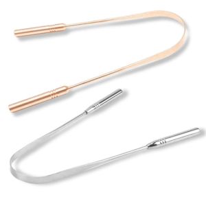 Zungenreiniger aus Kupfer oder Edelstahl - gegen Mundgeruch, zur Verbesserung der Mundhygiene